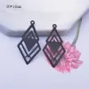 12st mässing Black White Feather Leaf smycken charms DIY Making Earring smyckesfynd