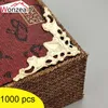1000 pcs antieke hoek hoekbeugels 41 mm notebook Menu's Pasting Box Fotoframe meubels decoratieve beschermer cornerback