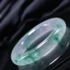 Bangle 2024 Goede jadeite drijvende bloem jade ronde armband vrouwen fijne sieraden hoog graad a birma jades armbanden