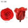 Yo Cho 8pcs / Box Une fleur de rose éternelle 4-5 cm Fleur fraîche préservée Rose de la Saint-Valentin Mariage Gâchage de Thanksgiving