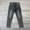 Jeans de jeans masculino Luz de luxo de luxo de 9 pontos da marca de moda masculina Marca de moda masculina Summer Thin Slim Straight Elastic Casual Pants Eefm