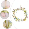 Dekorative Blumen 36 cm Ostern bunte Eierkranztür Wand Hanging Anhänger simuliert Happy Day Party Decor für häusliche Kinder