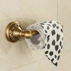 Toilet Paper Holders Toilet Paper Holder Wall Mounted Vintage Classic Bathroom Antique Brass Roll Tissue Box Bathroom Accessories YT-13992 240410