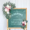 2st Silk Wedding Arch Floral Arch Flowers Arrangement för dekor Konstgjord blomma bröllop båge bakgrund väggdekor falsk blomma