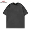 Camisetas masculinas de camurça de textura de textura para homens para homens no verão feminino colo sólido redondo do pescoço