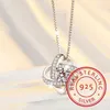 Anhänger Halsketten 2019 Neue vier Blattklee Halskette Schmuck Blume 925 Silber Anhänger Halsketten Kette Geburtstagsgeschenk für Frauen 240410