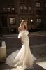 Berta Bohemian Mermaid Wedding Dresses Illusion Off the Hall Loce Wedding Apes Wedding Sweep Trein Wortlessless