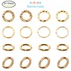 20-100pc mässing Öppna hoppringar långvariga pläterade vridningsringar riktiga 18k guld pläterade för smycken som gör DIY-armband