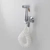 Black & Chrome Toilet Bidet Sprayer Kit. Metal Wall Mounted Handheld Bidet Faucet Set 3 Meters Shower Hose