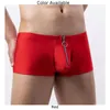Sous-pants pour hommes sexy confortables boxers doux briefes péni gonflement des sous-vêtements shorts zip ouverts l'entrejambe