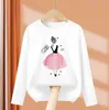 Magliette per bambini top a maniche lunghe Topsini divertenti a forma di cuore T-shirt ragazze abiti da festa primaverile Kid Lovely Tees 240410