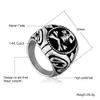 Gothic 14K Gold Pirate Skull Pierścień dla mężczyzn Punk Gold Kolor Biker Pierścień Pierścień Biżuterii dla chłopaka Rozmiar 7-13