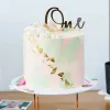 Ins "One" Baby Baby Happy Birthday Cake Topper Gold Birthday Cake Topper Supplies pour les décorations de gâteau de fête d'anniversaire pour les enfants