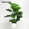 50 cm 18Fork Grande plante artificielle Turtle en plastique Feuilles de fausse succursale de Monstera Plant vert tropical pour décor en intérieur de bonsaï267u