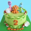 Yoriwoo Dino Dinosaur тематическая вечеринка торт топпер джунгли сафари 1 -й день рождения украшения декора