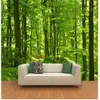 Vacker Green Forest Woods solljus Bilder Fönster Mural Wallpaper2973