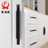 KAK American Style Black Cabinet Handles Gold Solid Aluminum Alloy Kitchen Cupboard Pulls Drawer Knobs Furniture Handle Hardware