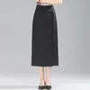 Skirts Vintage Elegant Jacquard Black High Waist Bodycon Straight Long Skirt Women 2024 Spring Summer Slim Fit Pencil 4XL 93167