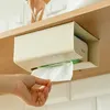 Boîte de tissus murale Adhésif Tissu étagère de serviette de serviette de serviette de serviette à ordures Dispensateur Rack Storage Organisateur de plate-forme d'espace pour la maison