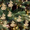 10шт 8 см. Деревянные висящие украшения для рождественских DIY Незаконченные деревянные ремесла для рождественских деревье