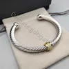 Fashion 7mm Bangle 18K CAMPIO CLASSICI CLASSICI DEGLI ORO BRACOLETS BRACELLO DI LUSSO SILLA CAVI DI LUSSO DESIGNER COLORE CON zircone bianco e rosa