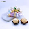 Wedding Gift Boxes 50 pcs Pillow Shape Transparent Candy Box PVC Gift Box for Wedding Party Favor Decor 12*8*2.5CM Larger Size