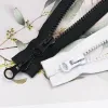 1PC Meetee 60-300cm 5 # Zippers en résine Black Blanc Double curseur à feuilles ouvertes pour coudre pour coudre Tent Close Ferme de bricolage Accessoires