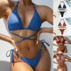 Femmes de maillot de bain Beachwear Bikini ensemble Slim Fit Pladed Chic confortable Femmes Swimwear