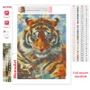 Momoart Diamond broderie Tiger Mosaic Diamond Painting Animal Cross Stitch Kits à l'aiguille Photo de la décoration intérieure en strass