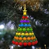 2022 2d Wood Christmas Tree Decorations Bird Parrot Rooster Cows Book Gekleurde ballen Xmas Tree Ornaments Home Decor Nieuwjaar Gift