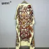 WINYI high quality beach dress Summer Print Elegant africa clothing outfits for women evening party muslim 240319