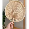 Decorative Figurines 2Pc Chinese Style Pure Hand Woven Craft Fan Summer Mosquito Repellent Natural Palm Leaf Shake Home Decoration