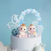 1PC Miłość Prezent Róż Niebieski miękki pompom ciasto topperę Rainbow Arch Cake wstawienie wystroju baby shower urodzinowe przyjęcie weselne