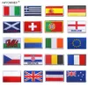 Ahyonniex 1 st fabric vlag patch Oekraïne Eu Tsjechische Kroatië Schotland Rusland 3D -sticker voor jasje jeans kleding diy