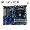 Motherboard For Gigabyte GAP55AUD3R Motherboard 16GB 3*PCI USB2.0 LGA 1156 DDR3 ATX P55 Mainboard 100% Tested Fully Work