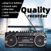 Joueurs Cassette Old Style Radio Portable Multi Band Radio 5.0 Bluetooth Player USB TF Playback Cassette MP3 Player multifonctionnel