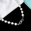 Desginer Tiffanybracelet tiffanie mode mode smycken t hem elegant ljus lyxig vit pärlemor liten rund rör en ringhalsband