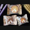 100 st/Lot Golden Rabbit Chinese Elements Mooncake Cookies Packaging Bags Traditionell Festival Candy Gift Wrap Party Supply