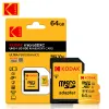 Cartes 10pcs Kodak 100% Micro TF SD Classe 10 TF Carte TF 32 Go 64 Go Carte mémoire pour la table de smartphone PC