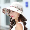 Szerokie brzegowe czapki Summer Outdoor Fashion Ladies Big Brimmed Hat Folding Sunscreen Travel Alpingaering Sun Famel Tide Anti-Ultraviolet Beach