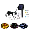 5M 7M 12M Ball Solar LED String Lights Outdoor Street Garland Solar Lamps Patio Light For Waterproof Fairy Garden Party Decor