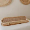 Ganci da parete rattan vintage per bambini abbigliamento per abbigliamento cappello abito rack appendialo gancio da letto rattan cambio di decorazione di decorazioni cosmetiche