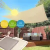 Utomhus markiser Vattentät solskugga segla trädgårds tak för terrassbil canvas markis rektangel pool trädgård sol-shelter
