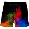 Men's Shorts 2024 Short Pants Speckled Tie Dye Pattern 3D Print Casual Streetwear Board Fashion Sportswear Beach Male