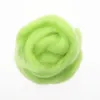 10/50/100g Light Green Series Wool Fibre Flower Animal Toy Wool Roving Needle Felting Handmade Spinning DIY Craft Materials Tool