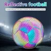 Yansıtıcı Futbol Top Gecesi Karanlık Futbollarda Öğrenci Gençler Takım Eğitimi Aydınlık Toplar Spor Oyunu Ekipmanları 240407