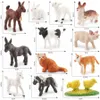 12Pcs Realistic Tiny Farm Animal Figurines CakeTopper Toy Set Easter Egg Christmas Birthday Party Favor School Project for Kids