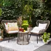 Modern Outdoor Furniture For Balcony Terrace Rattan Chairs Tea Table Three Piece Set Courtyard Garden Leisure outdoor Armchair