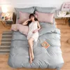 Neue Bettbedeckungsbettblatt Kissenbezug braune Bettwäsche -Sets
