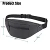 Sportsäcke Fanny Pack mit 4 Reißverschluss Taschen Großer Kreuzkörper Sport Travel Running Freizeit ohne Brieftasche Taille Pack Telefontasche Y240410